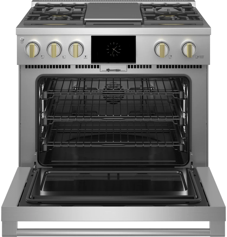 Monogram 36" Dual-Fuel Professional Range with 4 Burners and Griddle ZDP364NDTSS