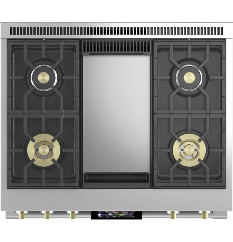 Monogram 36" Dual-Fuel Professional Range with 4 Burners and Griddle ZDP364NDTSS