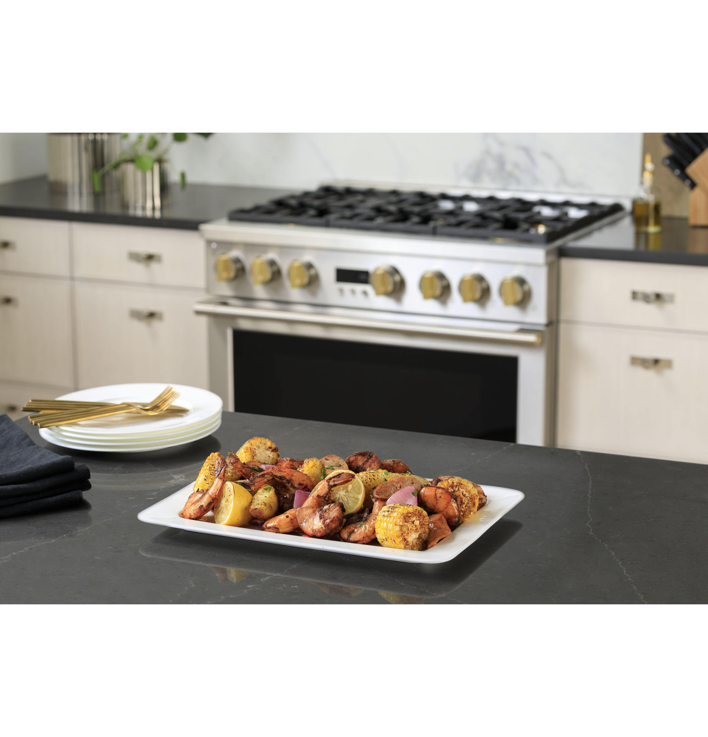 Monogram 36" Dual-Fuel Professional Range with 6 Burners ZDP366NTSS