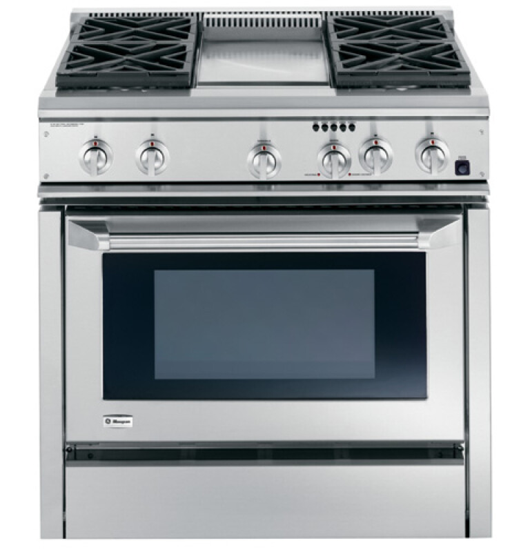 Monogram GE  36" Dual-Fuel Professional Range with 4 Burners and Griddle (Natural Gas) Stainless Steel ZDP36N4DHSS Picture 1
