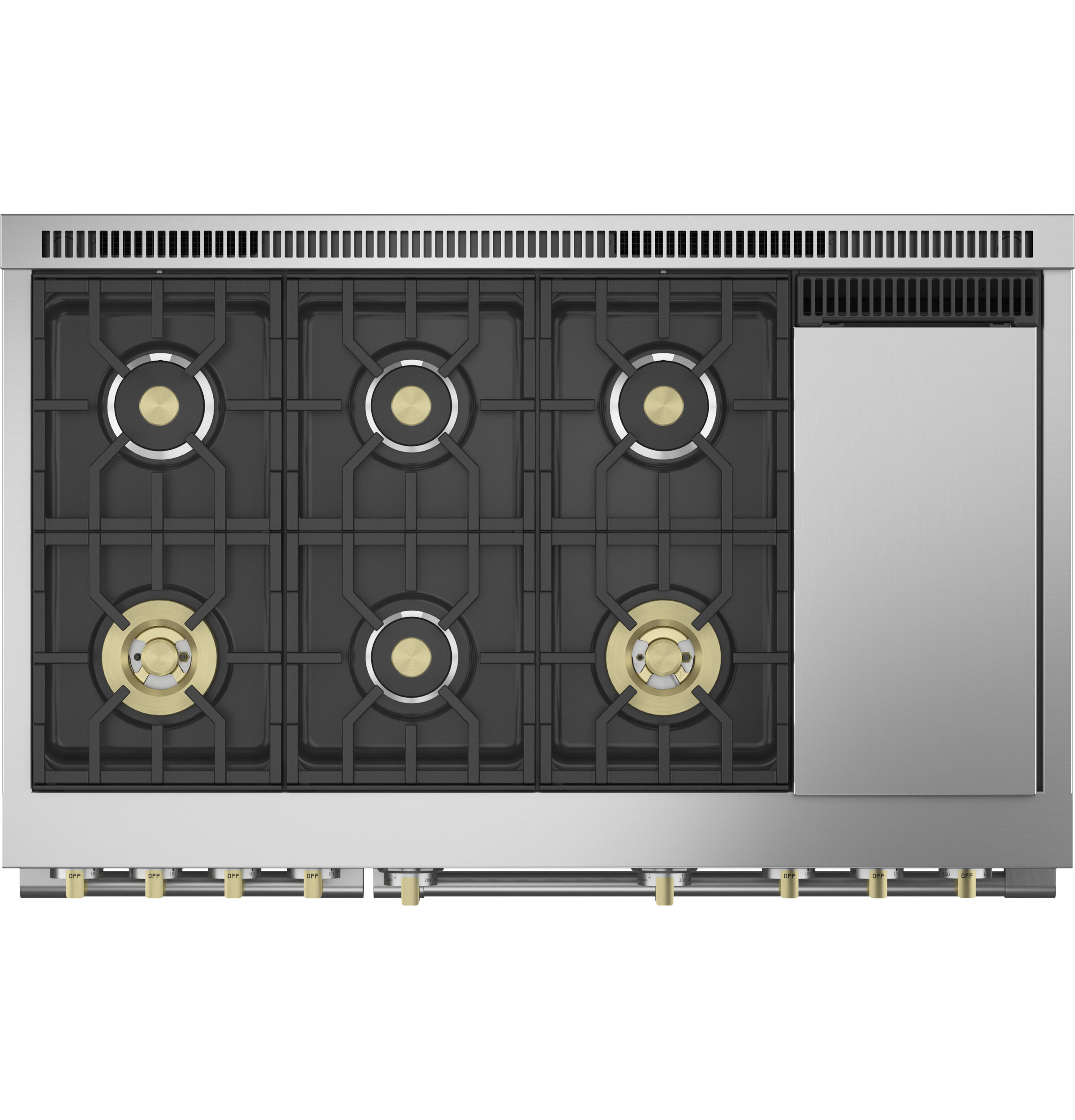 Monogram 48" Dual-Fuel Professional Range with 6 Burners and Griddle ZDP486NDTSS