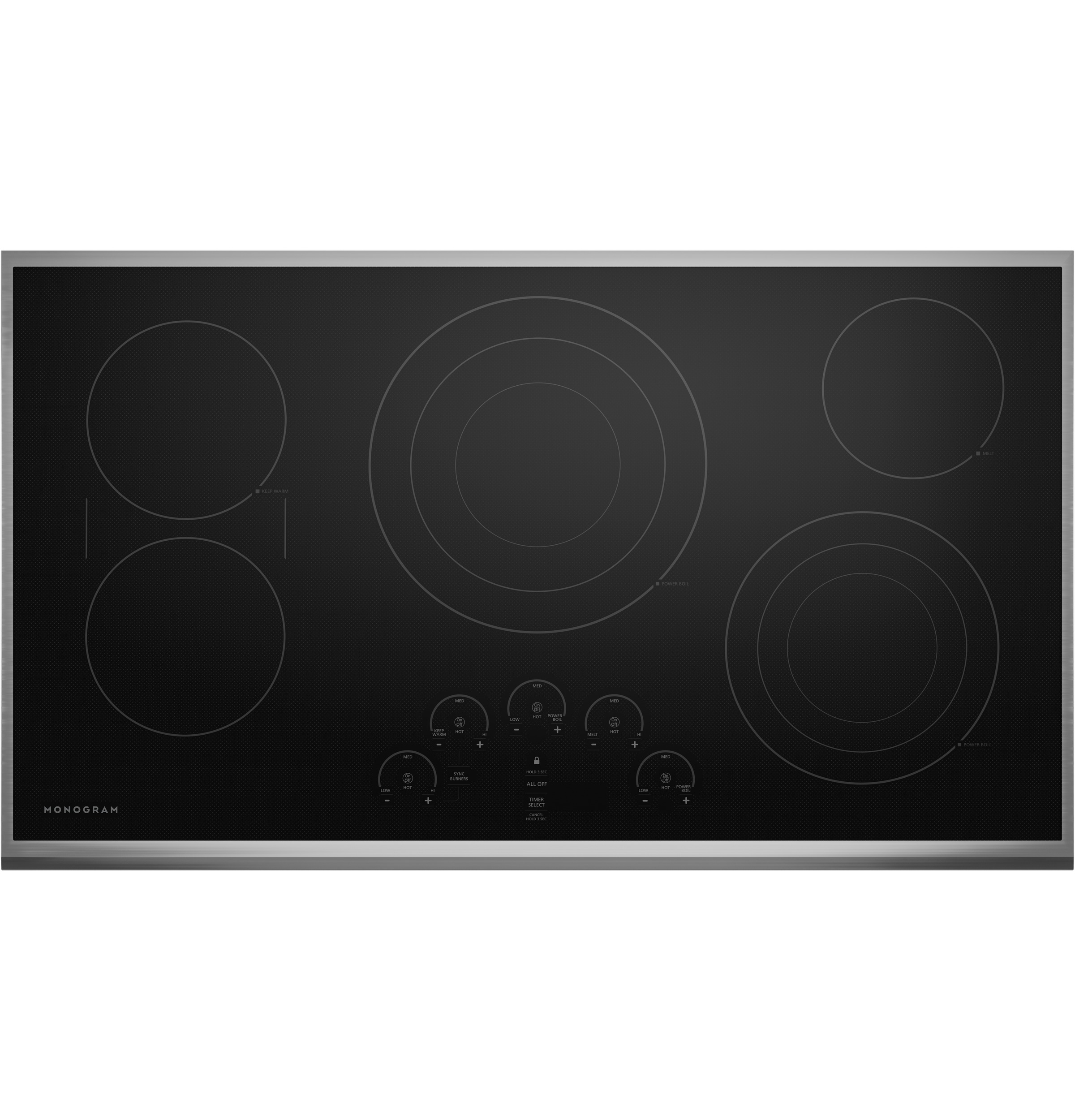 Monogram 36" Touch Control Electric Cooktop ZEU36RSJSS