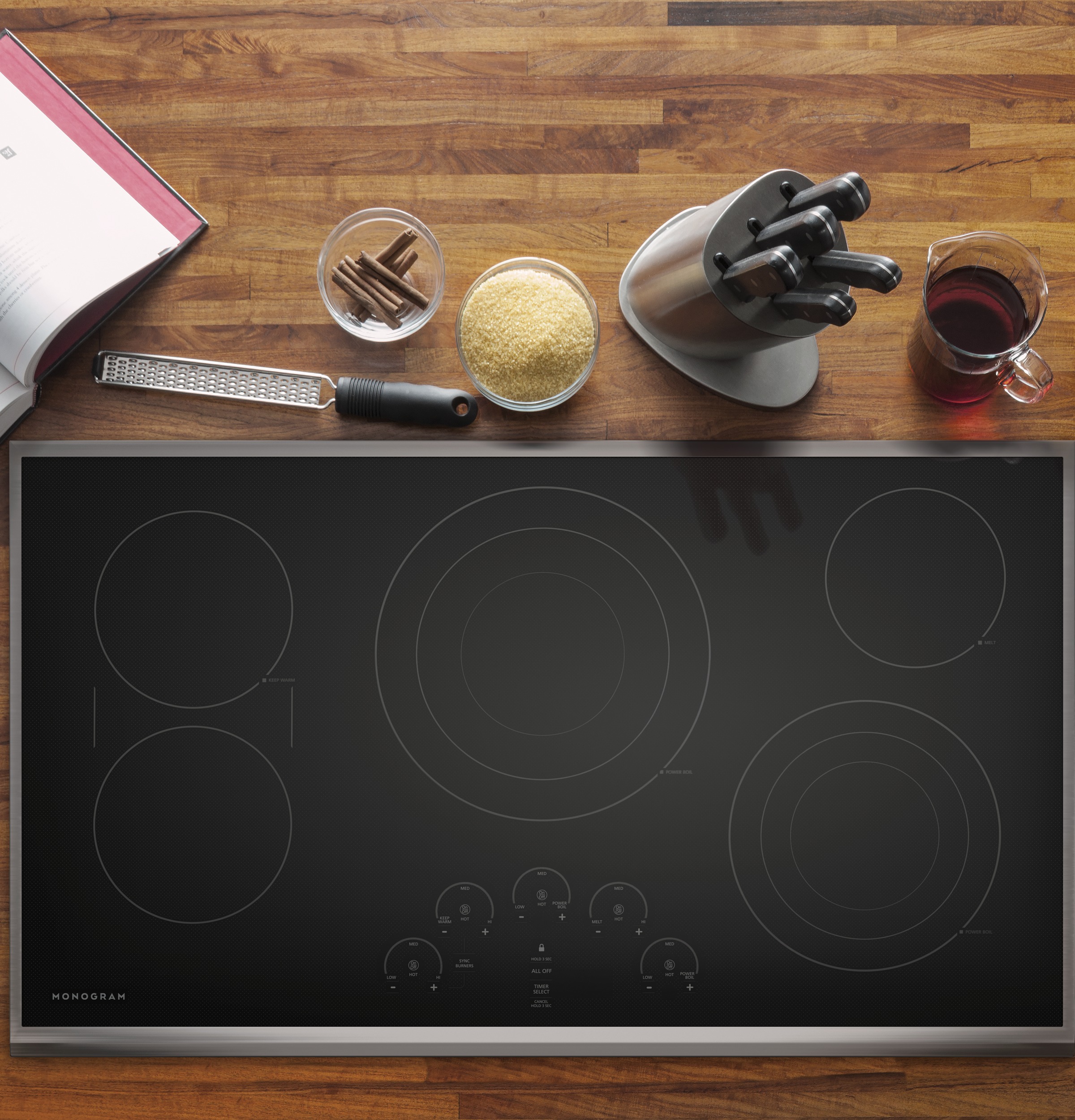 Monogram 36" Touch Control Electric Cooktop ZEU36RSJSS