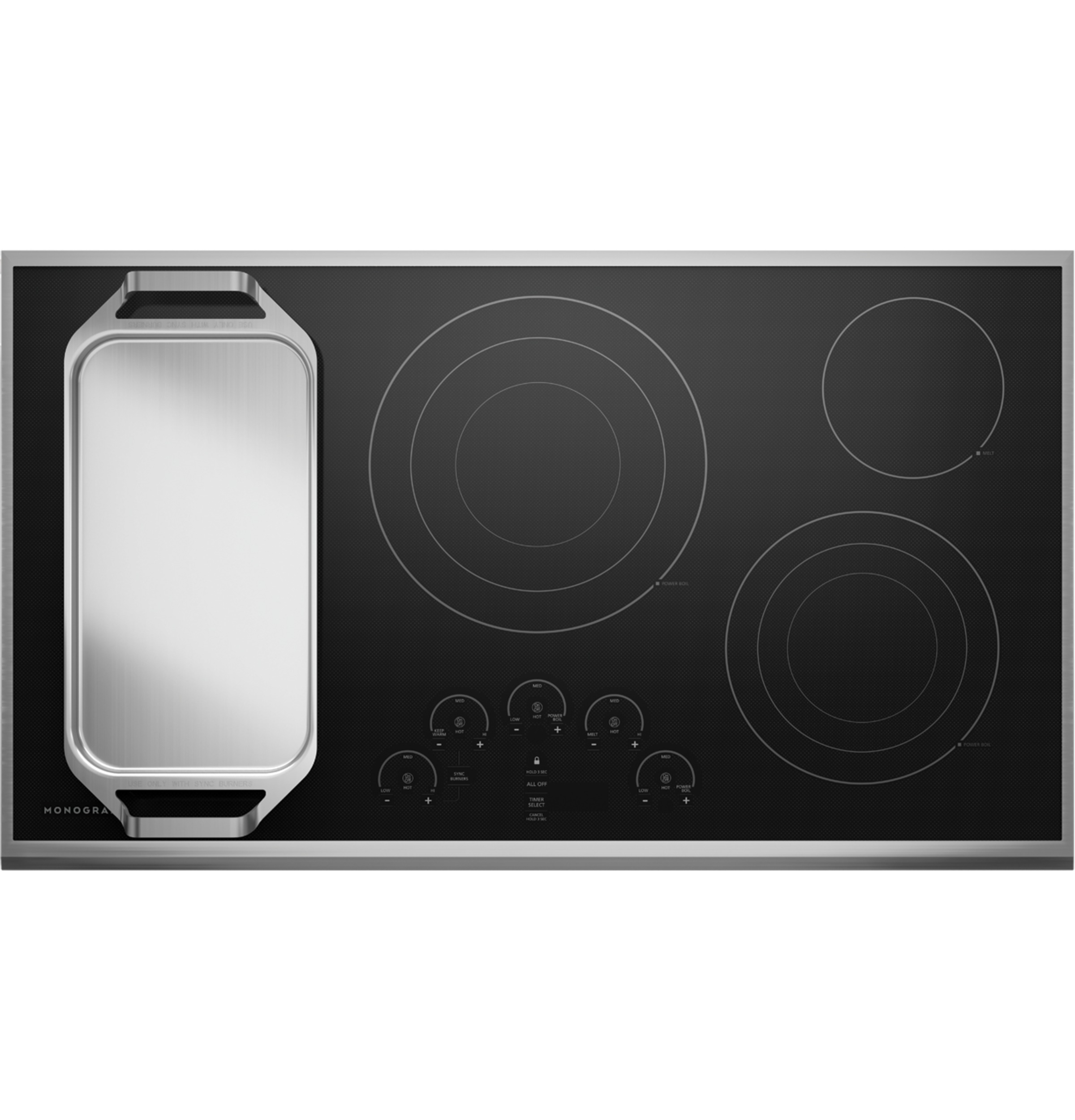 Monogram 36" Touch Control Electric Cooktop ZEU36RSJSS