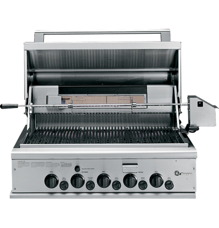 Monogram GE  36" Outdoor Cooking Center with 3 Grill Burners, Rotisserie, Smoker and Rack Stainless Steel ZGG36L31CSS Picture 1