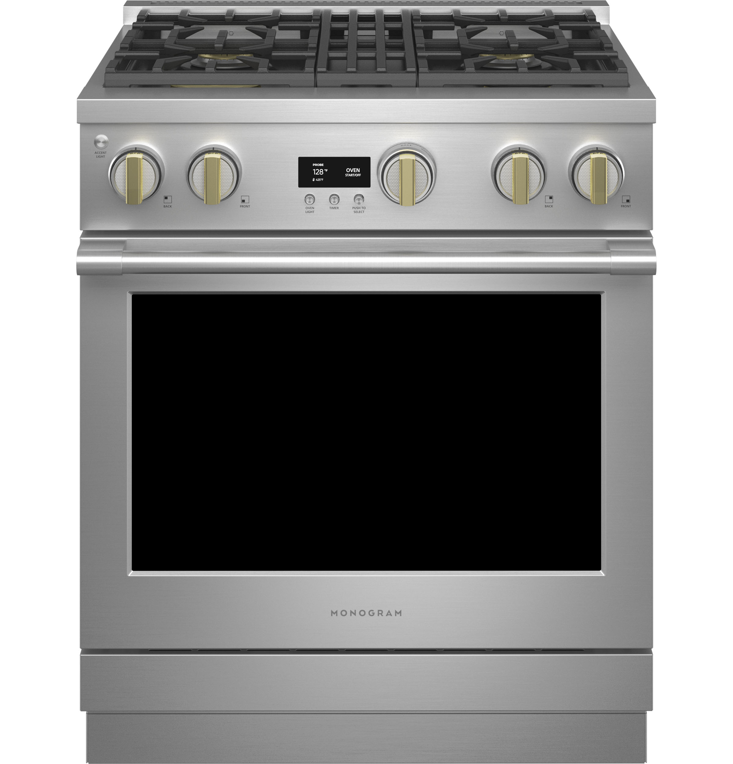 Monogram 30" All Gas Professional Range with 4 Burners ZGP304NTSS