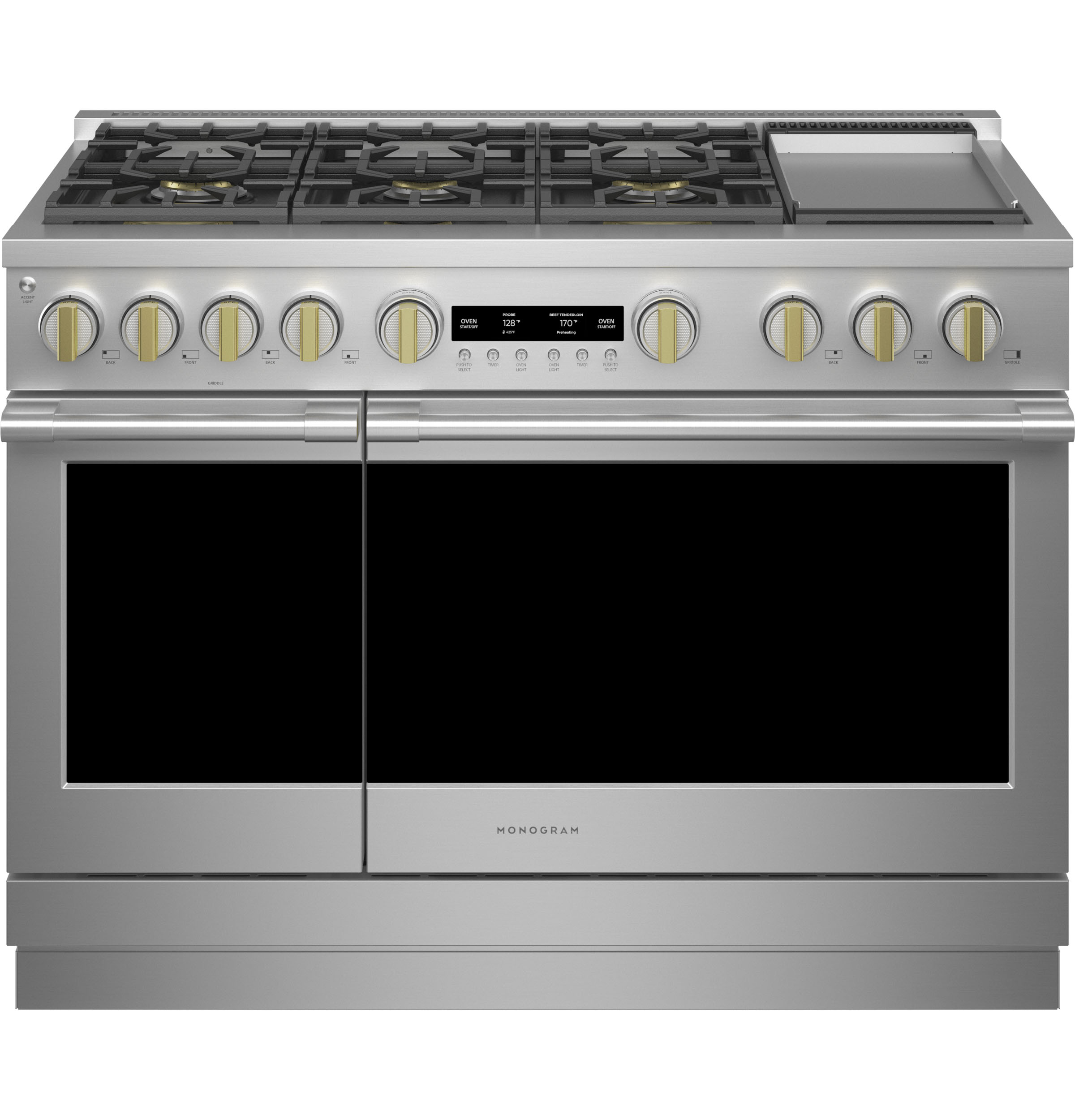 Monogram 48" All Gas Professional Range with 6 Burners and Griddle ZGP486NDTSS