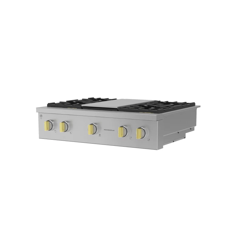 Monogram 36" Professional Gas Rangetop with 4 Burners and Griddle ZGU364NDTSS