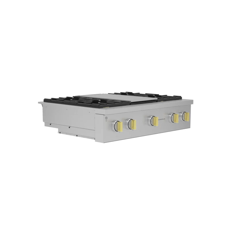 Monogram 36" Professional Gas Rangetop with 4 Burners and Griddle ZGU364NDTSS