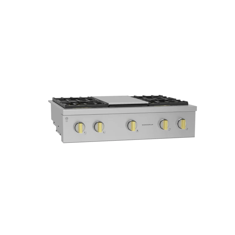 Monogram 36" Professional Gas Rangetop with 4 Burners and Griddle ZGU364NDTSS
