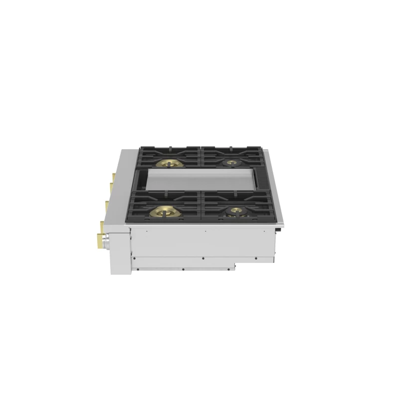 Monogram 36" Professional Gas Rangetop with 4 Burners and Griddle ZGU364NDTSS