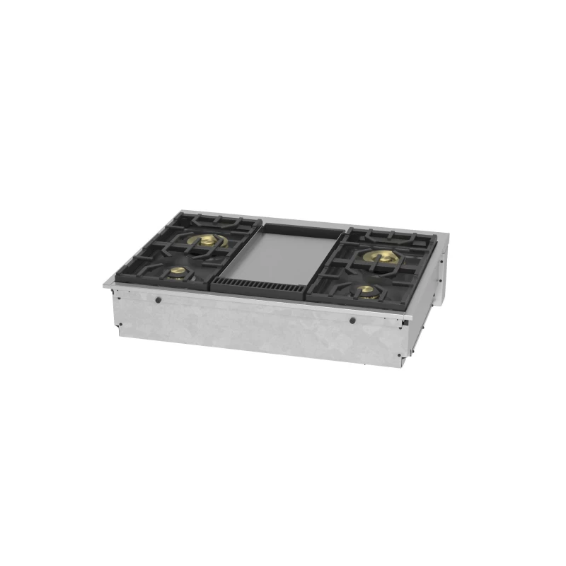 Monogram 36" Professional Gas Rangetop with 4 Burners and Griddle ZGU364NDTSS