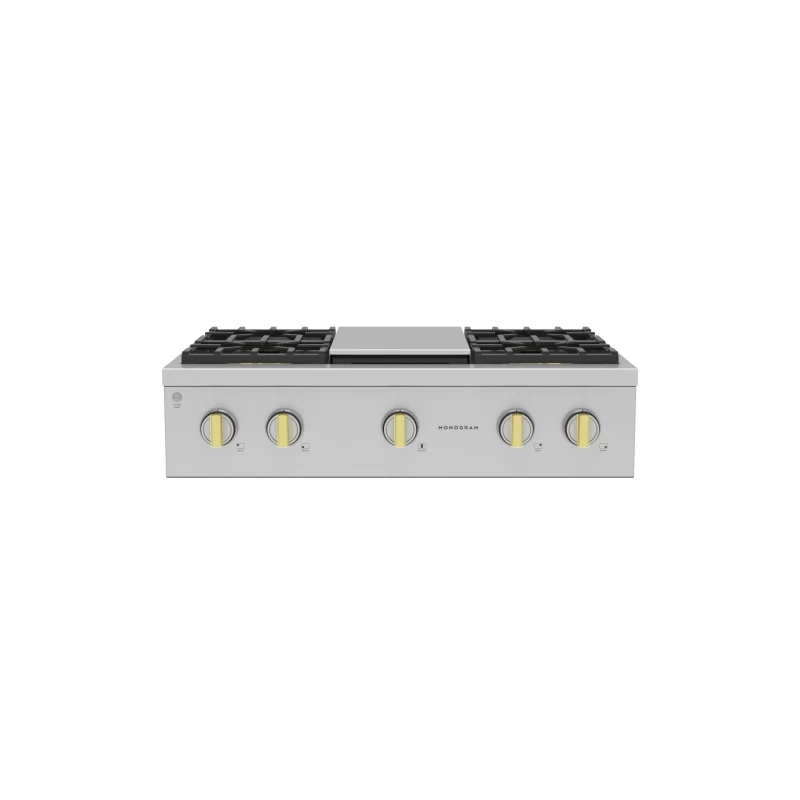 Monogram 36" Professional Gas Rangetop with 4 Burners and Griddle ZGU364NDTSS