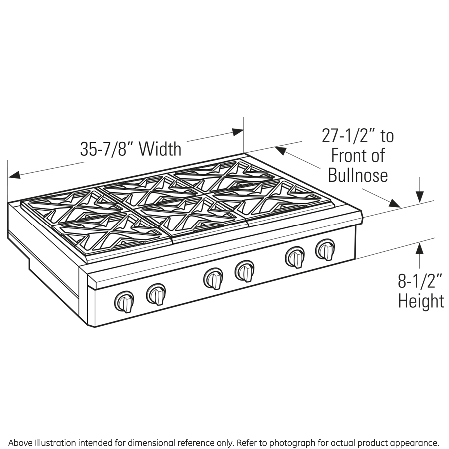 Monogram 36" Professional Gas Rangetop with 6 Burners (Natural Gas) view 9