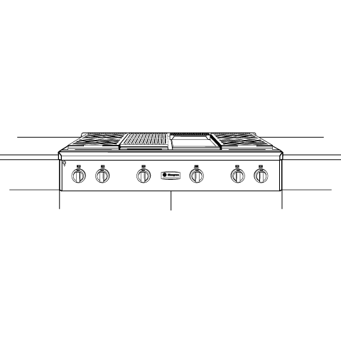 Monogram® 48" Professional Gas Rangetop with 4 Burners, Grill, and Griddle (Natural Gas) ZGU484NGPSS, product image 11 of 12