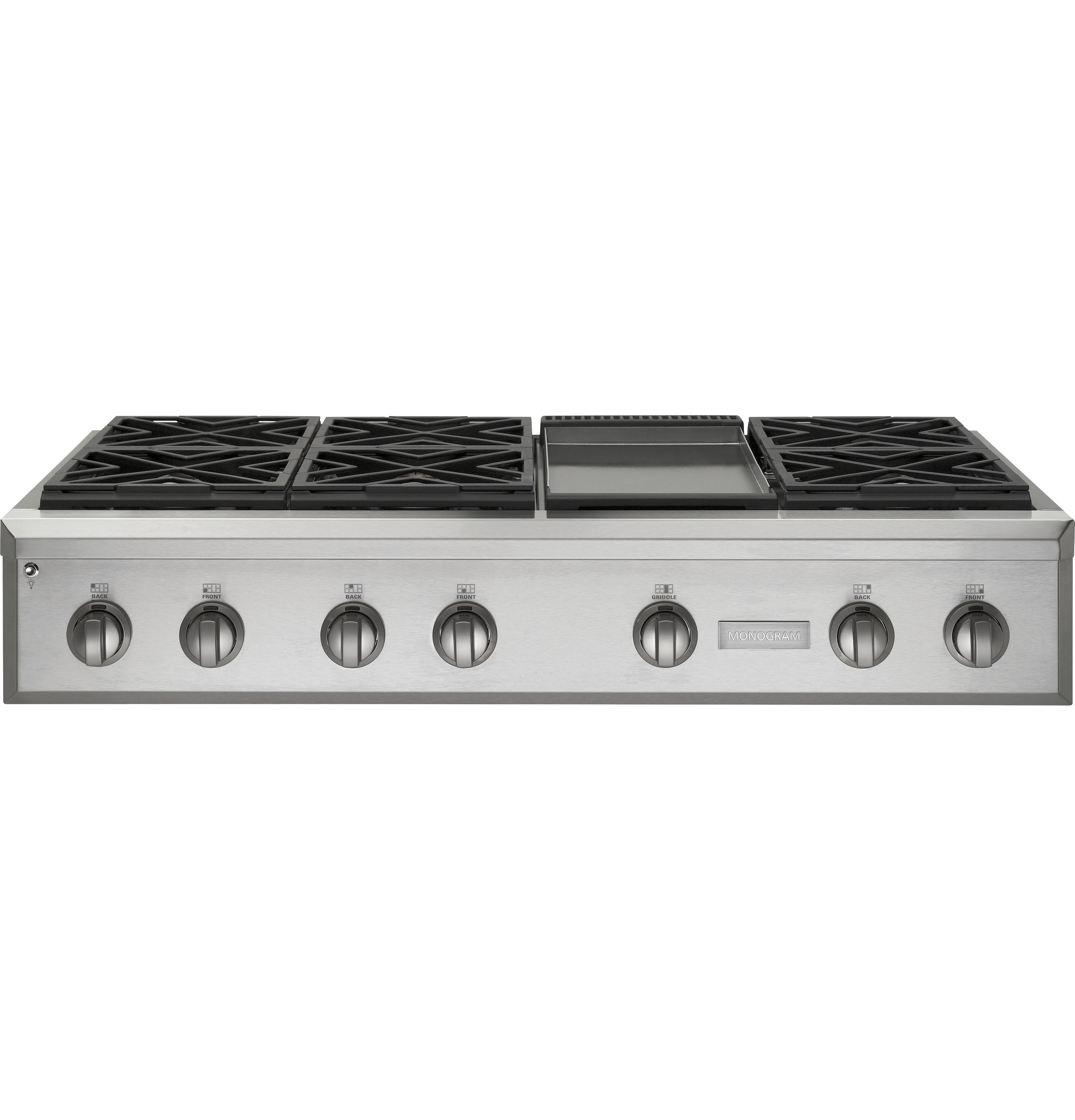 GE Monogram® 48" Professional Gas Rangetop with 6 Burners and Griddle (Liquid Propane) ZGU486LDPSS