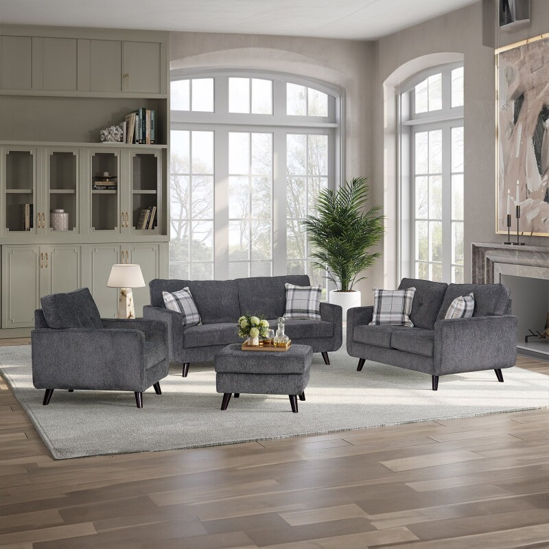 Hollywood Charcoal Sofa ZHLY0304