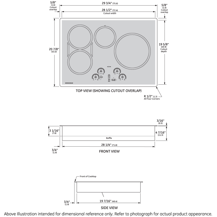 30" Induction Cooktop ZHU30RDJBB