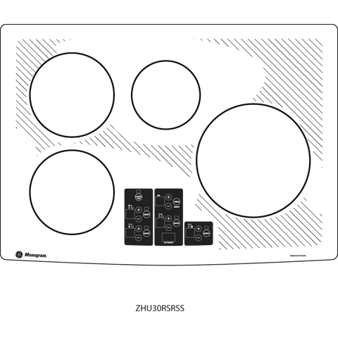 Monogram® 30" Induction Cooktop ZHU30RSRSS