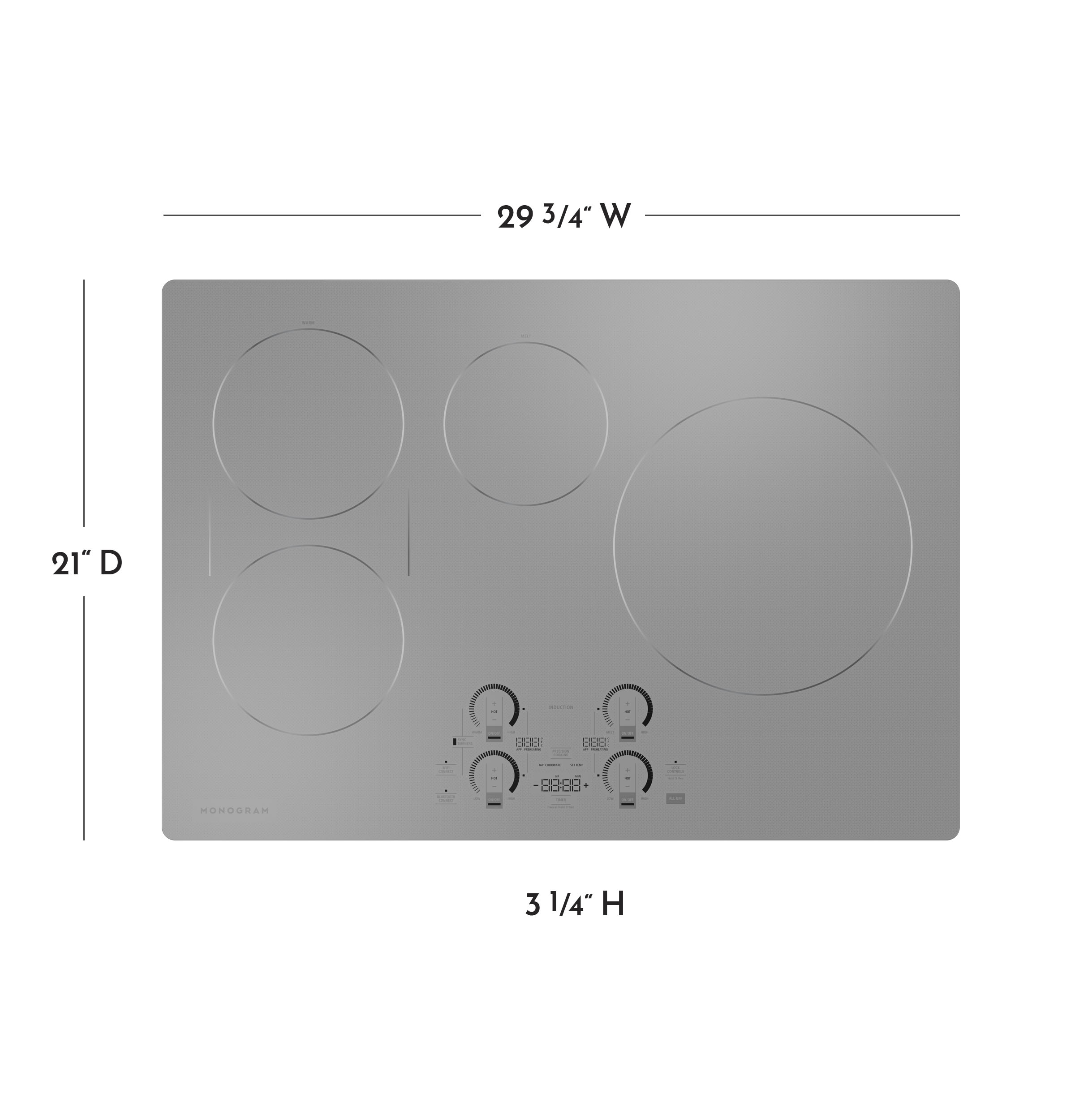 Monogram ENERGY STAR® 30" Induction Cooktop ZHU30RSTSS