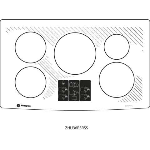 GE Monogram® 36" Induction Cooktop view 9