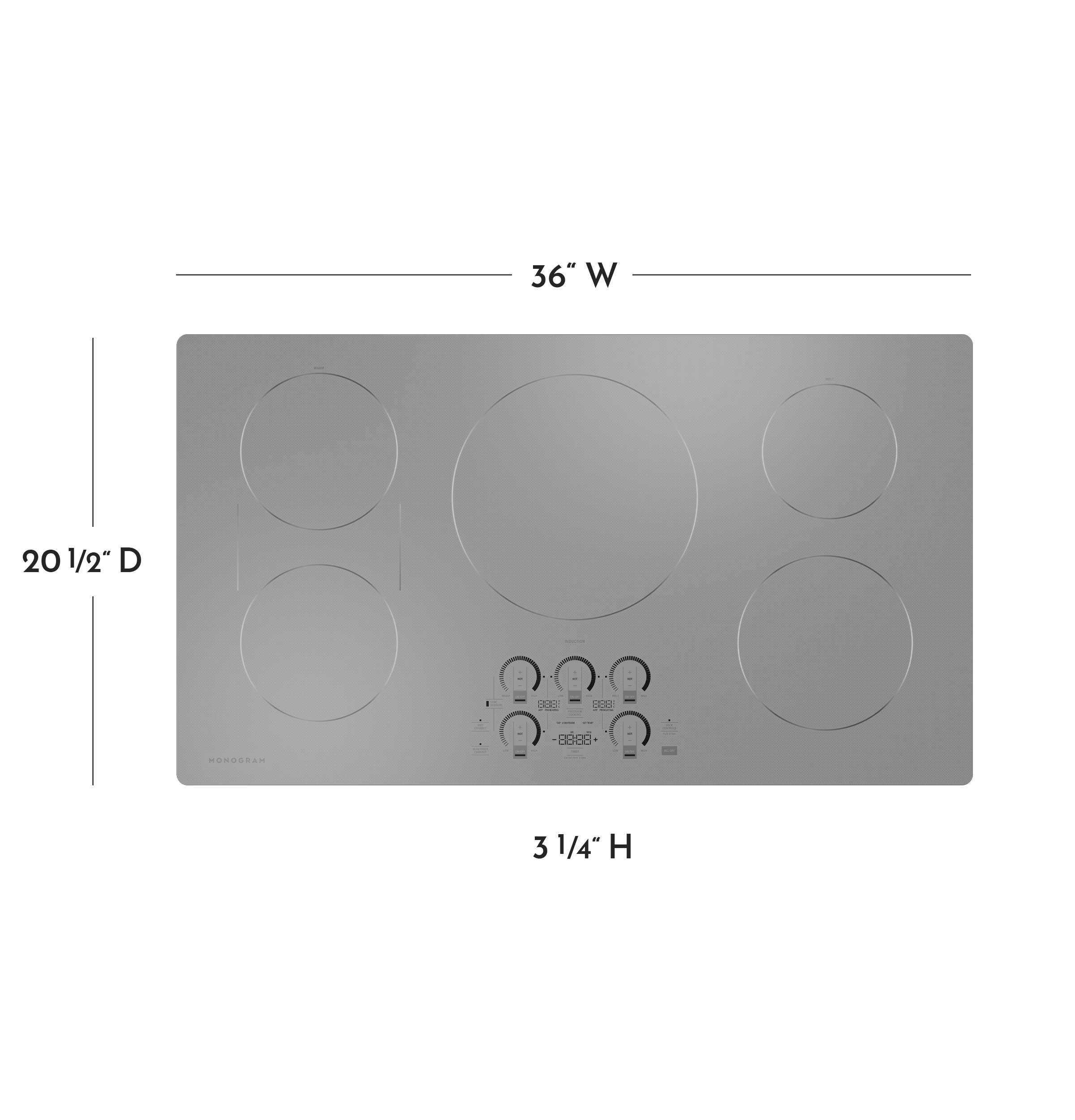 Monogram ENERGY STARĀ® 36" Induction Cooktop ZHU36RSTSS