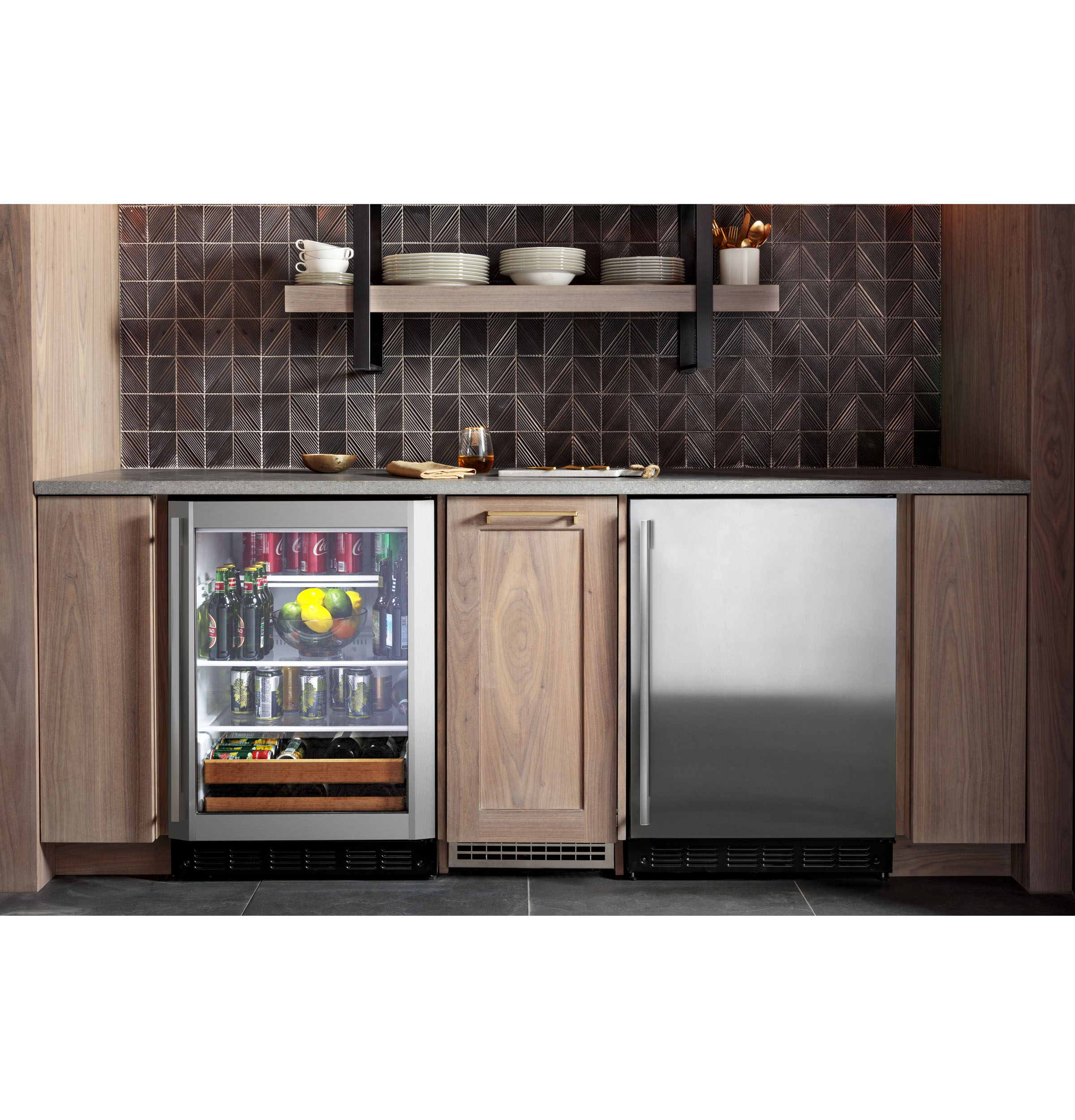 Monogram 24" Bar Refrigerator with Icemaker ZIBS240NSS
