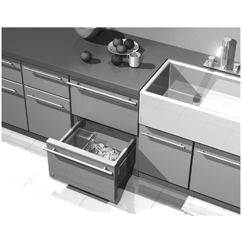 GE Monogram® Double-Drawer Refrigerator Module ZIDI240BII, product image 5 of 7