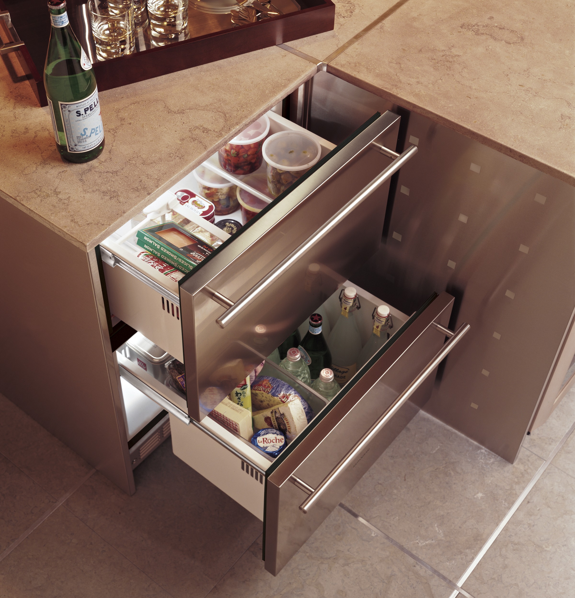 Monogram Double-Drawer Refrigerator Module ZIDS240HSS, product image 2 of 5