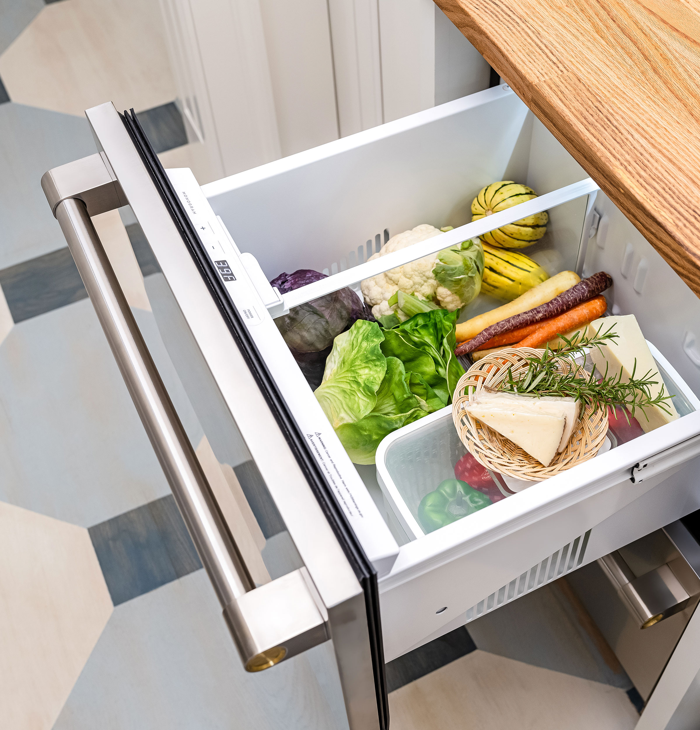 Monogram 24" Double-Drawer Refrigerator ZIDS240NSS