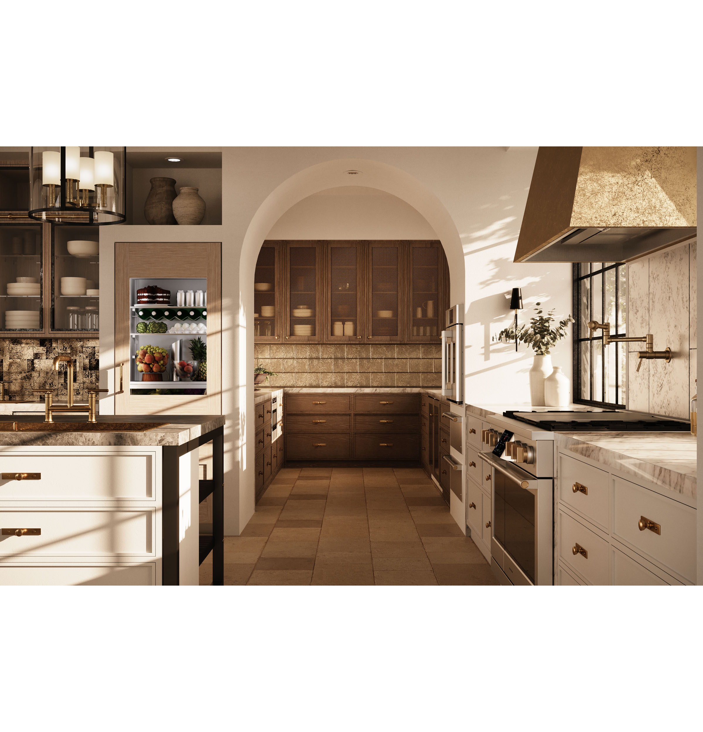 Monogram 30" Panel-Ready Integrated Glass-Door Refrigerator for Single or Dual Installation ZIK303NPPII