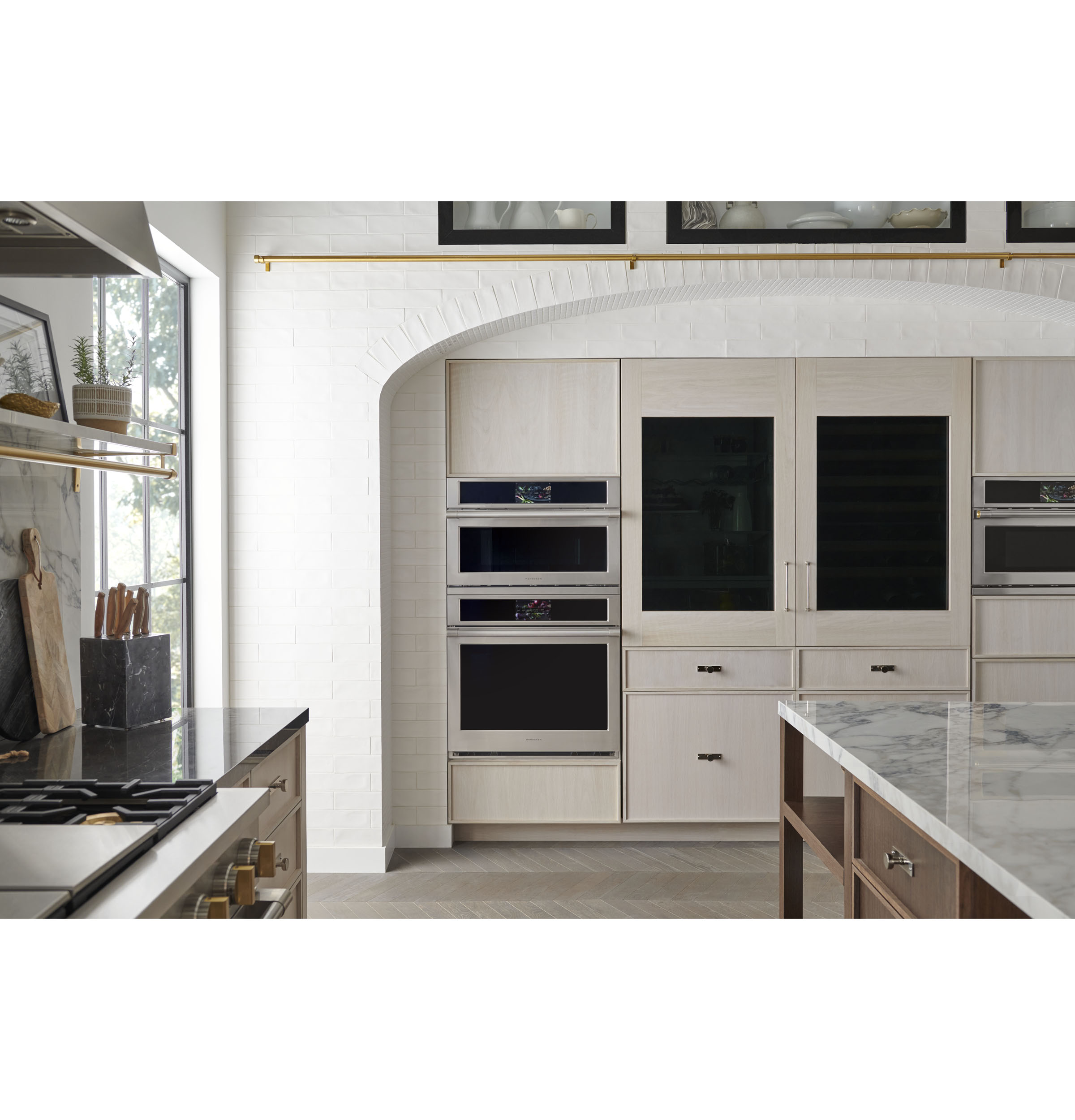 Monogram 30" Panel-Ready Integrated Glass-Door Refrigerator for Single or Dual Installation ZIK303NPPII