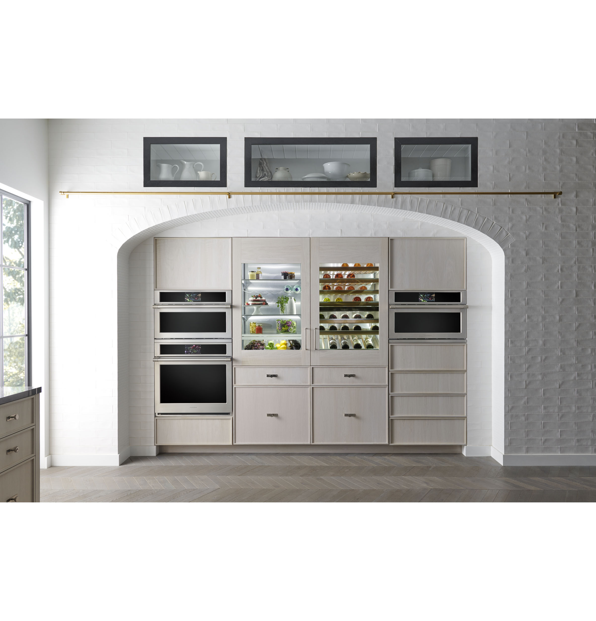 Monogram 30" Panel-Ready Integrated Glass-Door Refrigerator for Single or Dual Installation ZIK303NPPII