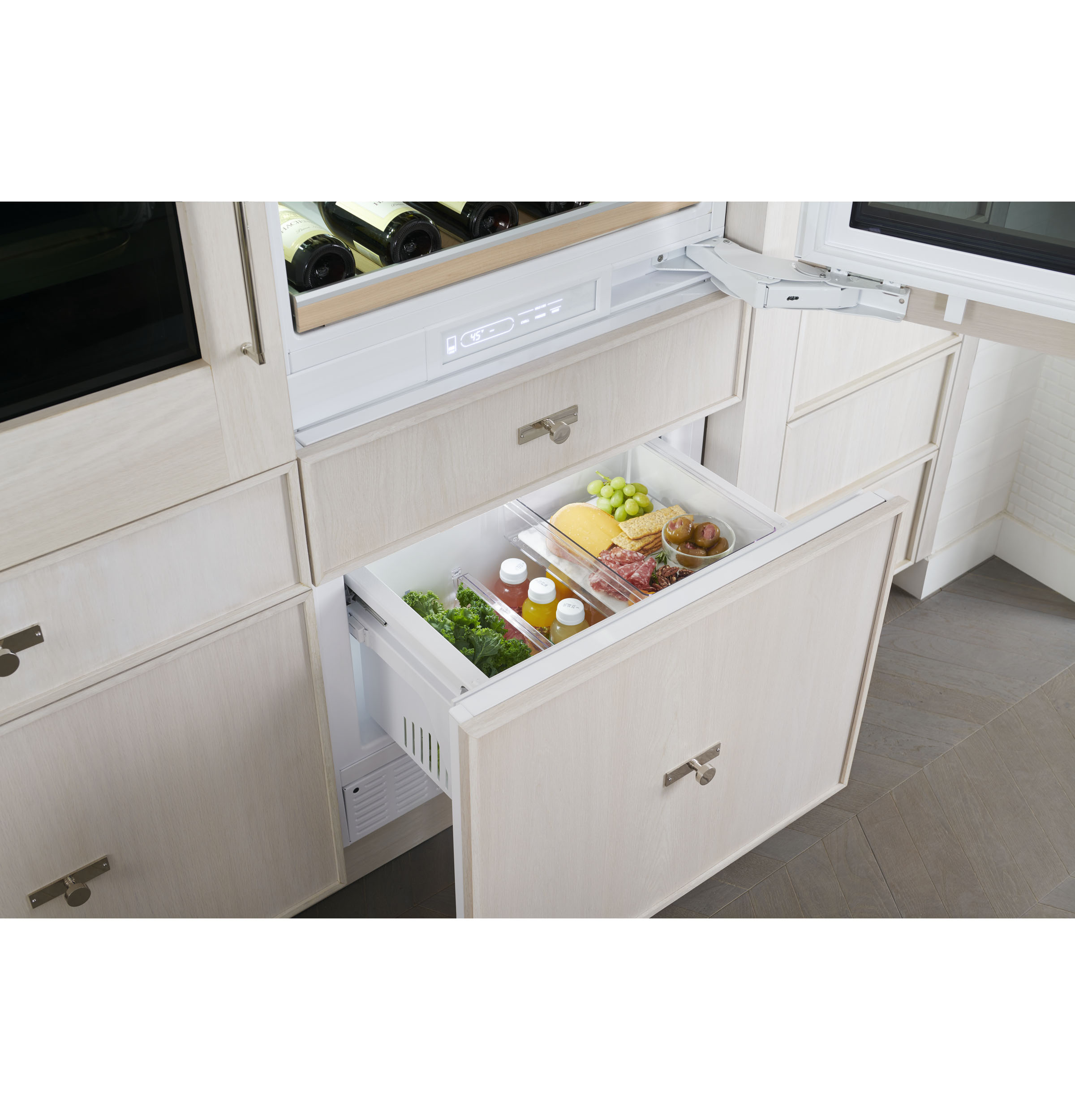Monogram 30" Panel-Ready Integrated Glass-Door Refrigerator for Single or Dual Installation ZIK303NPPII