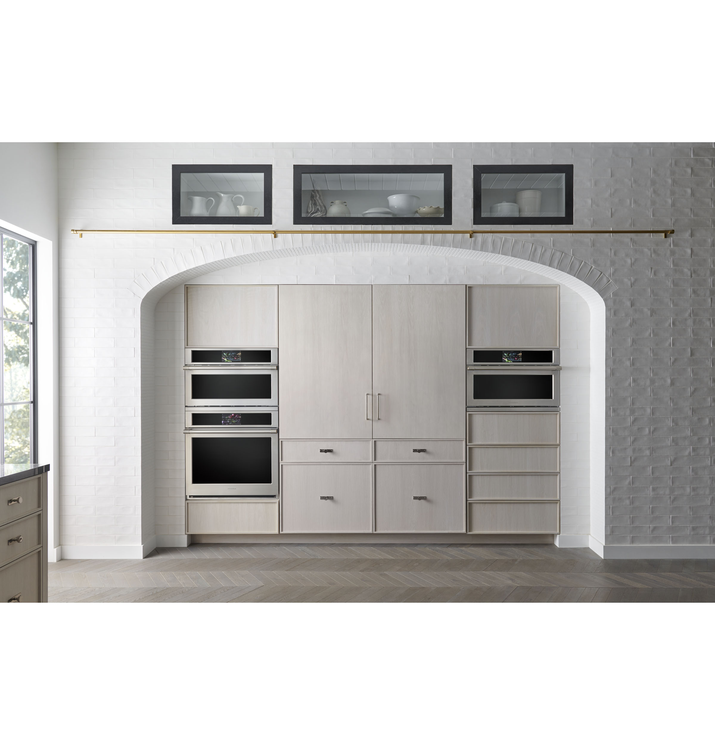 Monogram 30" Panel-Ready Integrated Glass-Door Refrigerator for Single or Dual Installation ZIK303NPPII