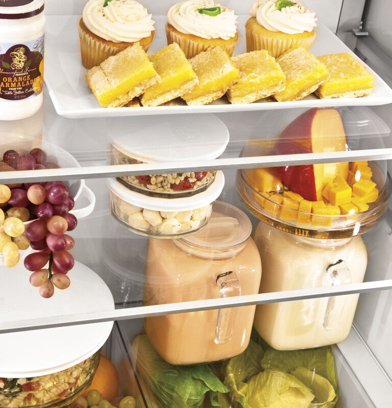 Monogram 30" Integrated Glass-Door Refrigerator for Dual Installation Stainless Steel ZIK30GNDII Picture 1