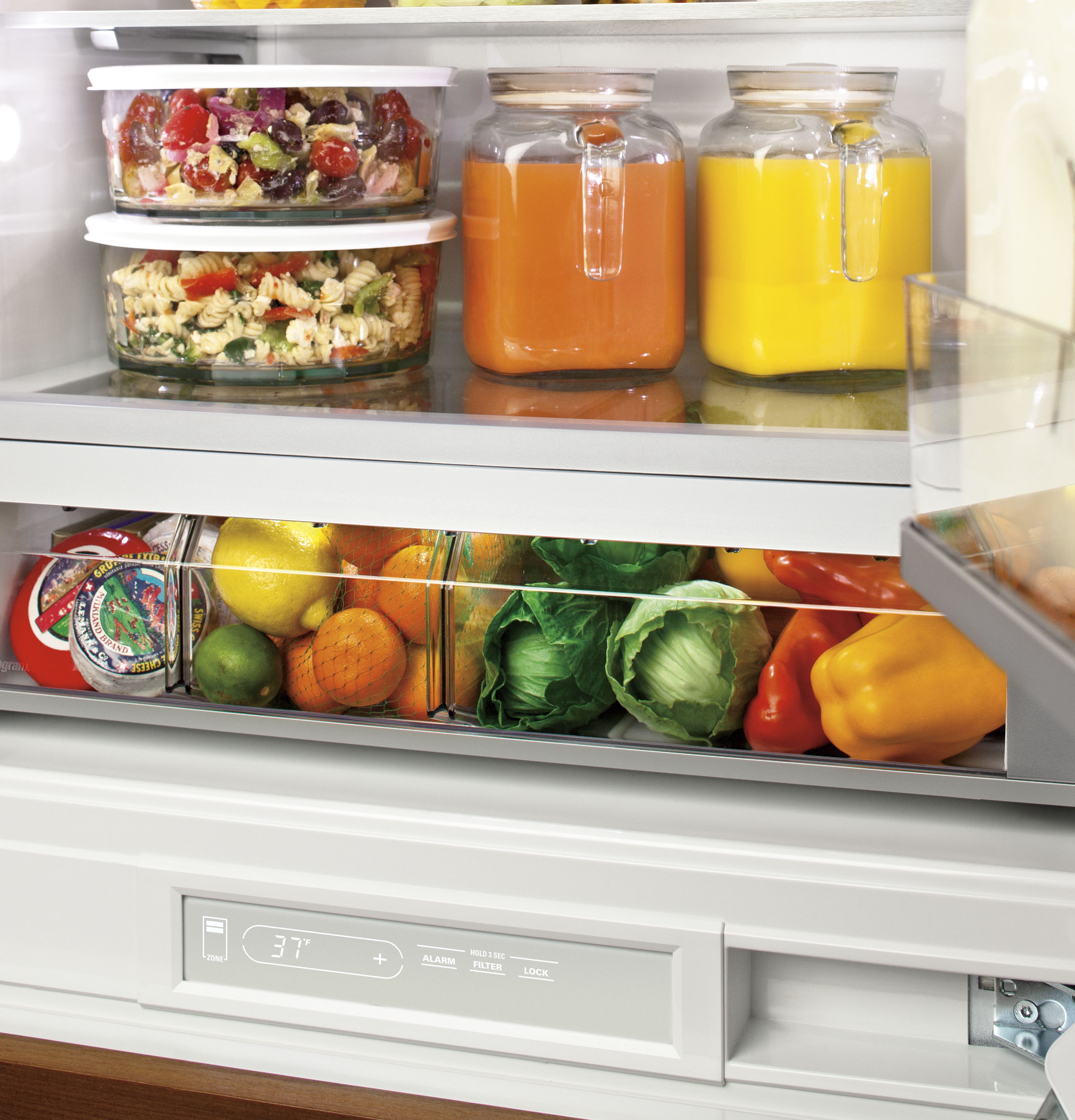 Monogram 30" Integrated Glass-Door Refrigerator for Single or Dual Installation ZIK30GNHII