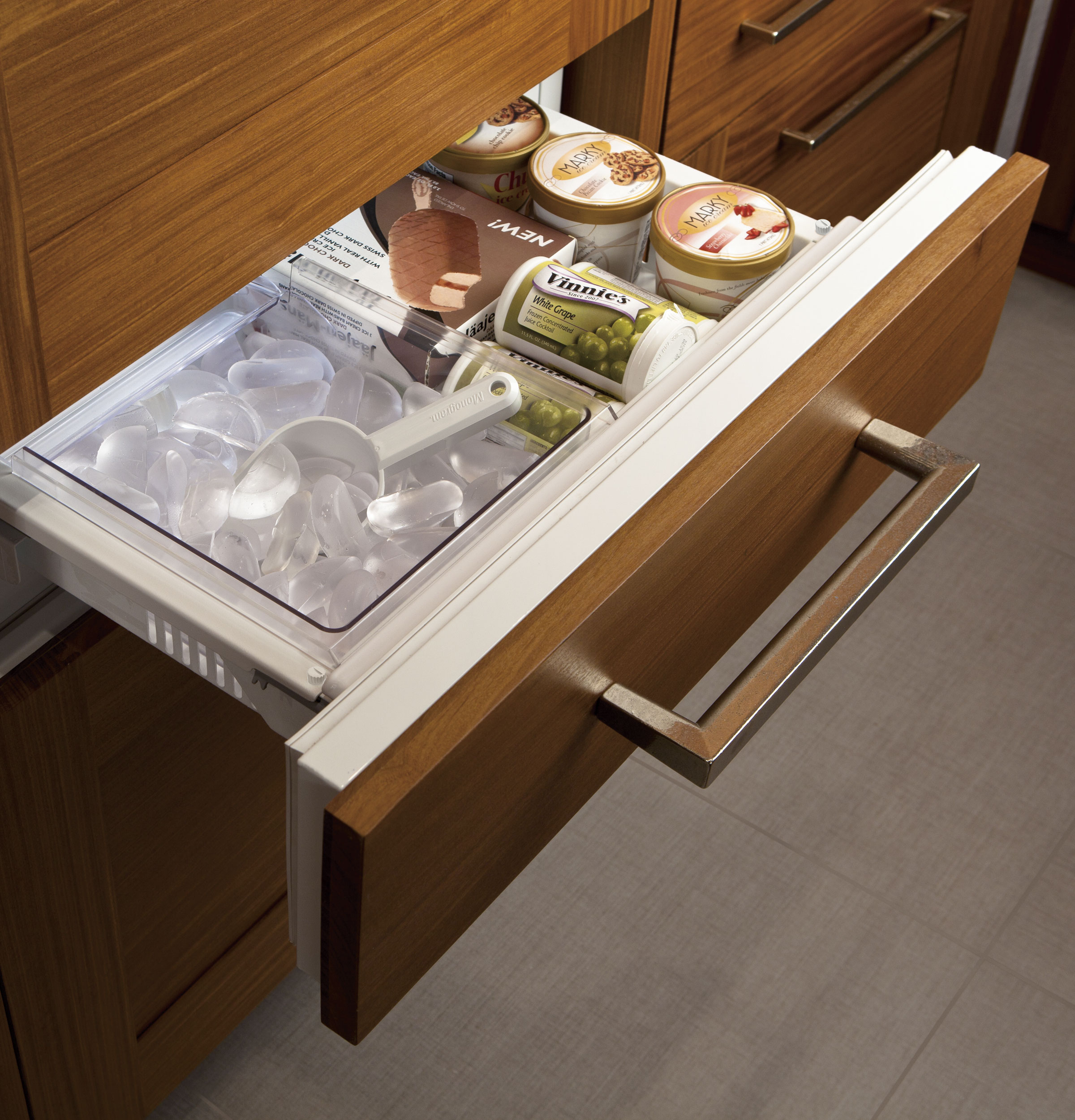 Monogram 30" Integrated Glass-Door Refrigerator for Single or Dual Installation ZIK30GNHII