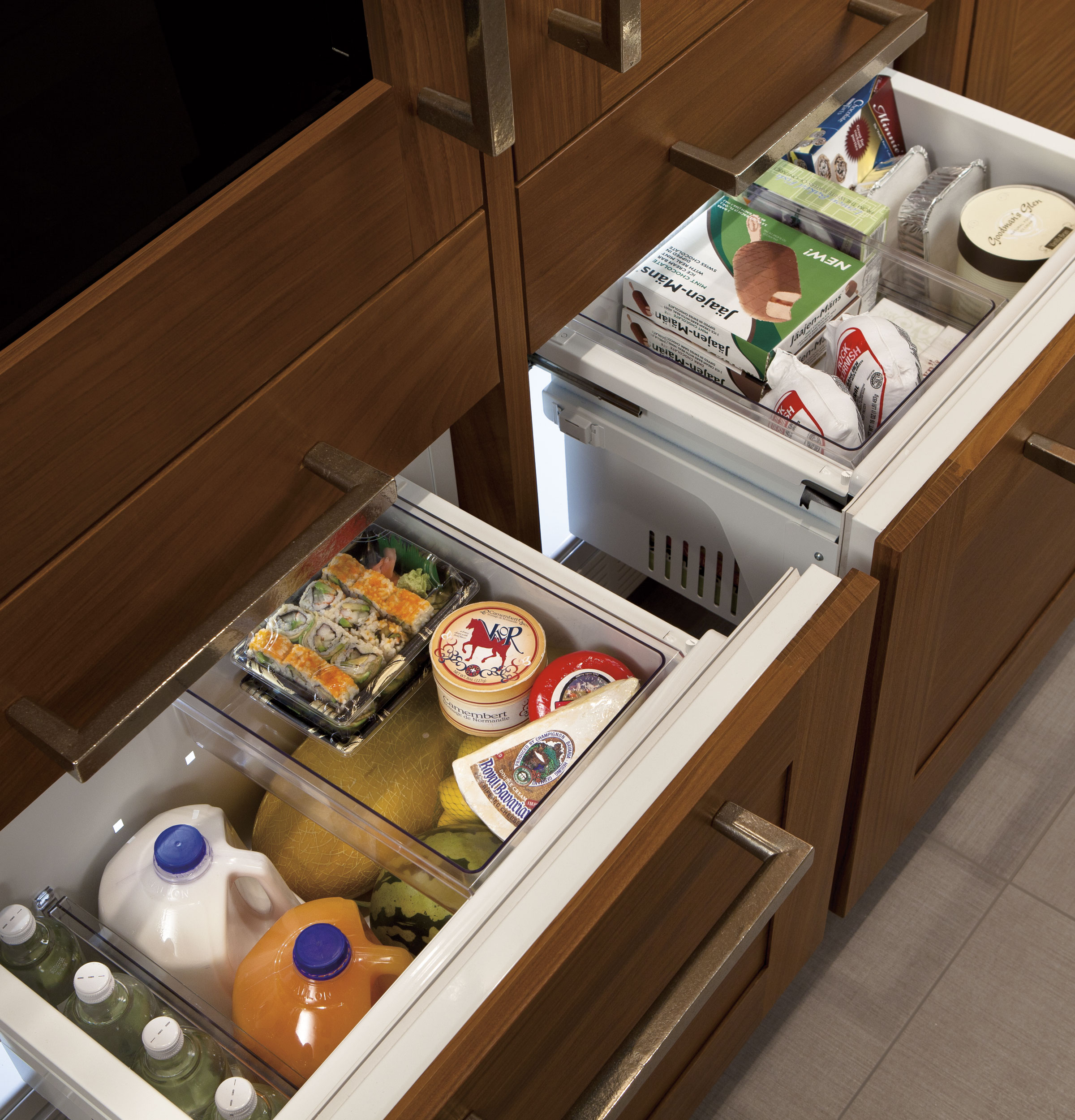 Monogram 30" Integrated Glass-Door Refrigerator for Single or Dual Installation ZIK30GNHII