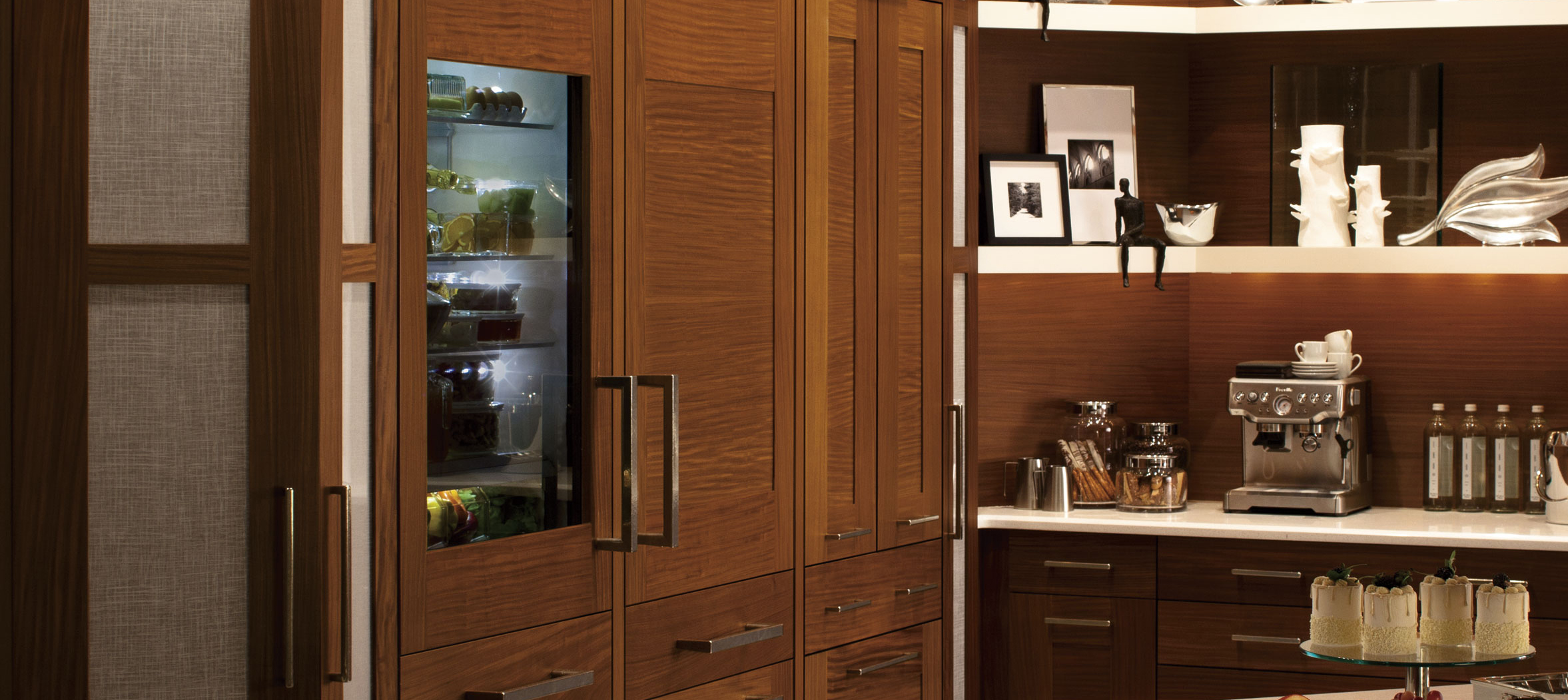 Monogram 30" Integrated Glass-Door Refrigerator for Single or Dual Installation ZIK30GNHII