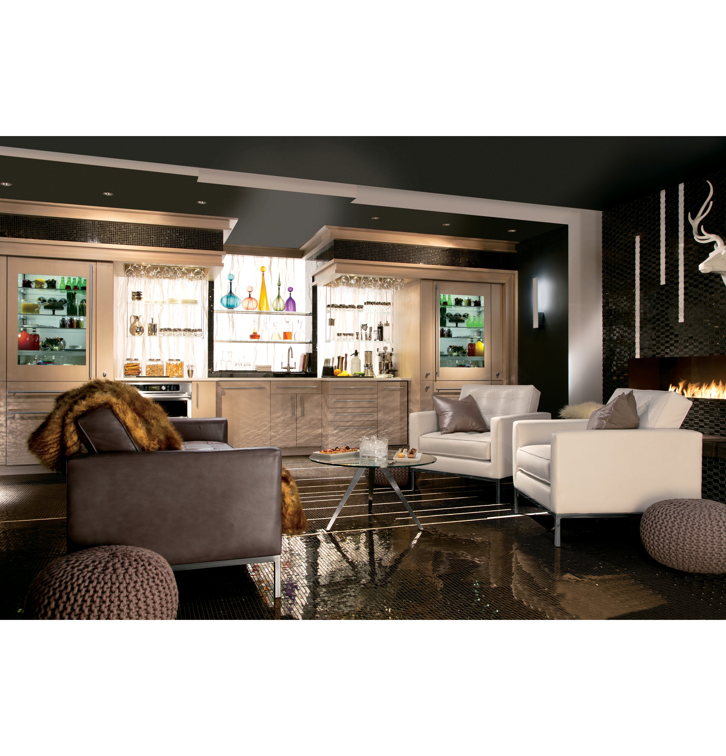 Monogram 30" Integrated Glass-Door Refrigerator for Single or Dual Installation ZIK30GNHII