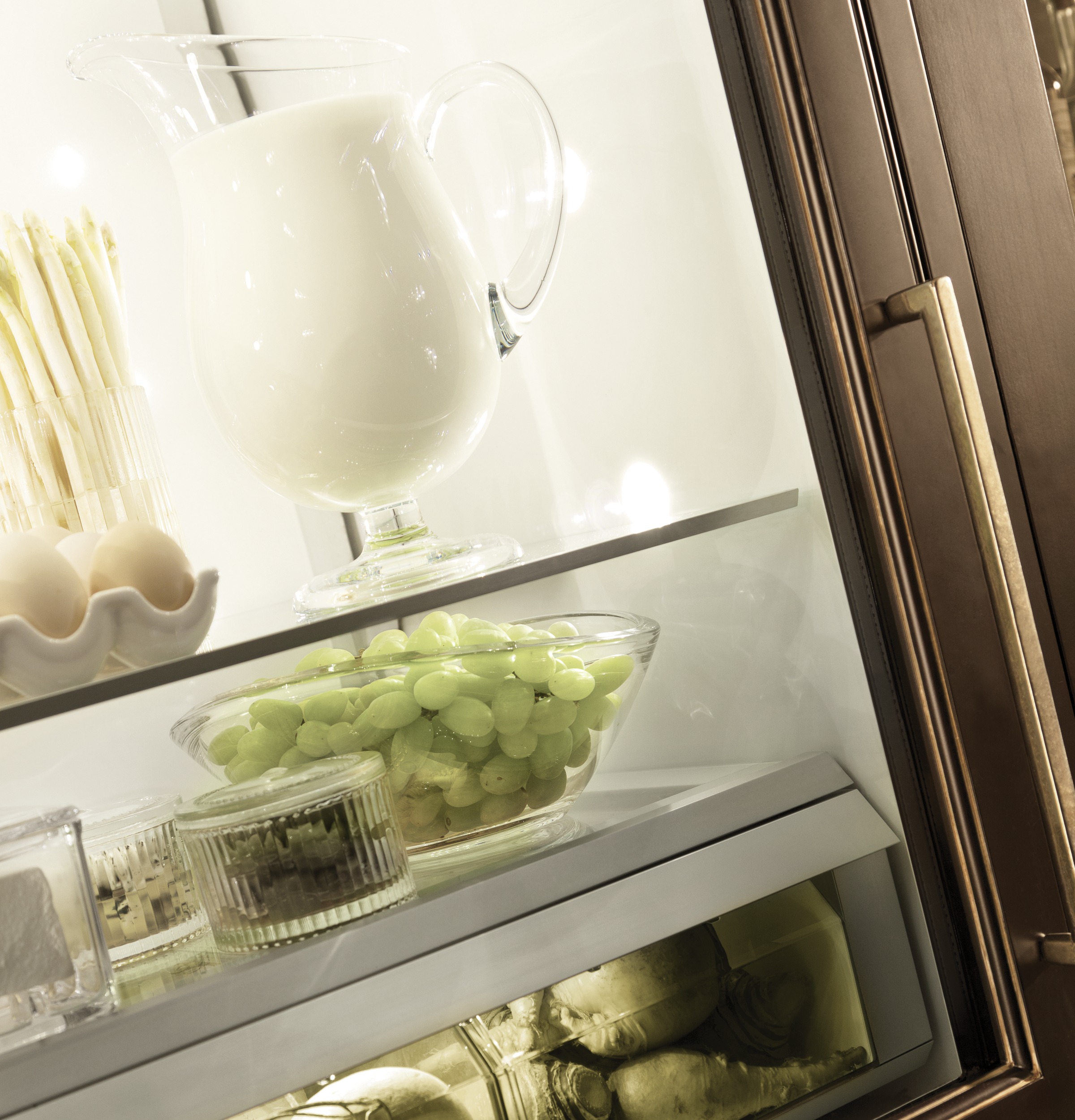 Monogram 30" Integrated Glass-Door Refrigerator for Single or Dual Installation ZIK30GNHII