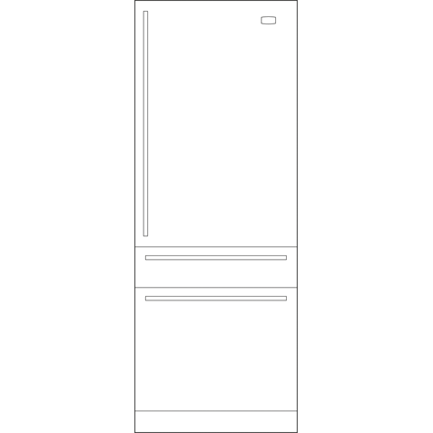 Monogram 30" Integrated Glass-Door Refrigerator for Single or Dual Installation ZIK30GNHII