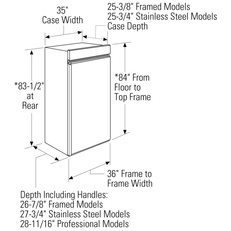 Monogram 36" Built-In All Refrigerator ZIR360NNRH