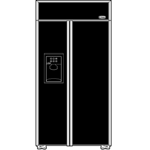 36" Smart Built-In Side-by-Side Refrigerator with Dispenser ZISB360DK