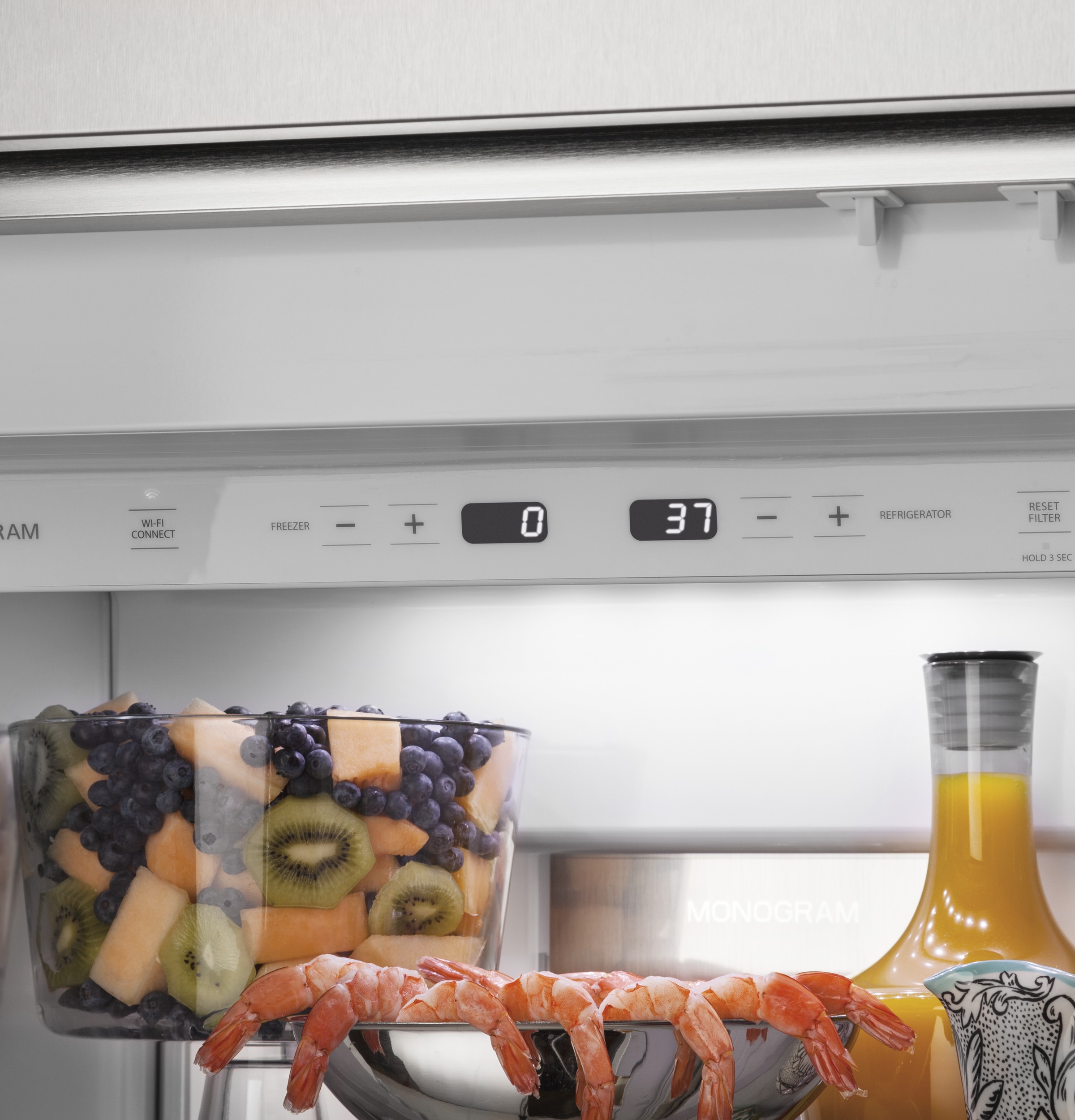 Monogram 42" Smart Built-In Side-by-Side Refrigerator with Dispenser ZISB420DK