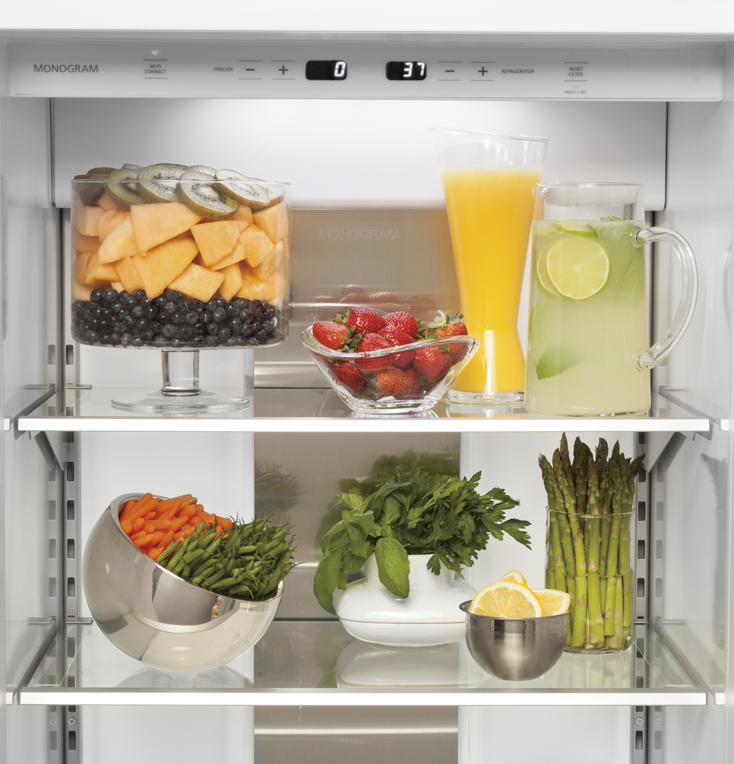Monogram 42" Smart Built-In Side-by-Side Refrigerator with Dispenser ZISB420DK