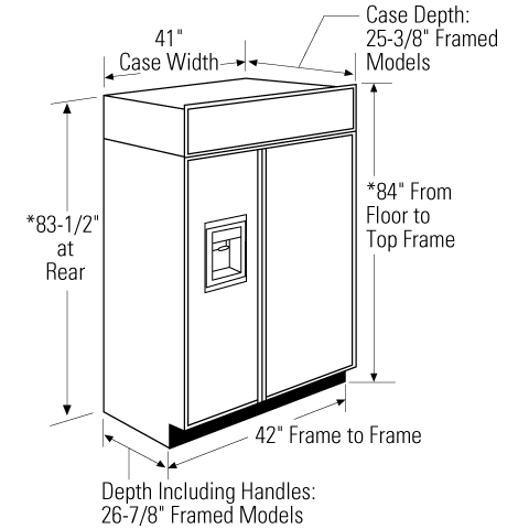 Monogram 42" Smart Built-In Side-by-Side Refrigerator with Dispenser ZISB420DK