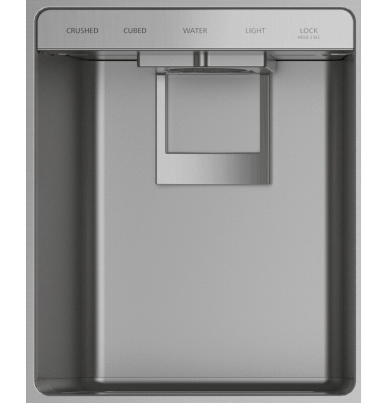 Monogram 42" Built-In Side-by-Side Refrigerator with Dispenser ZISS420DNSS