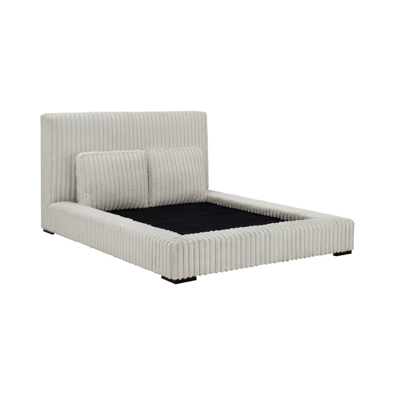 Lotus Upholstered Platform Bed ZLOTKINGDEMO